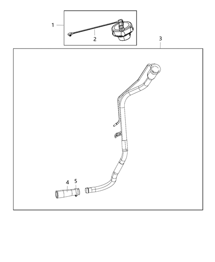 Tube Fuel Filler Diagram for 68061727AH