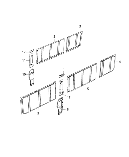 Screw Trim B Pillar Upper Attaching Diagram for 6106929AA