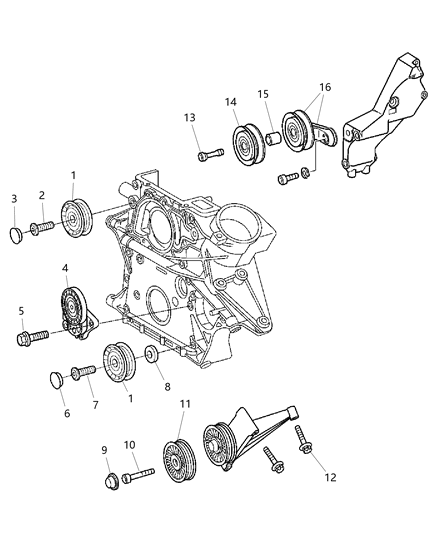 Tensioner Belt Diagram for 68001798AA