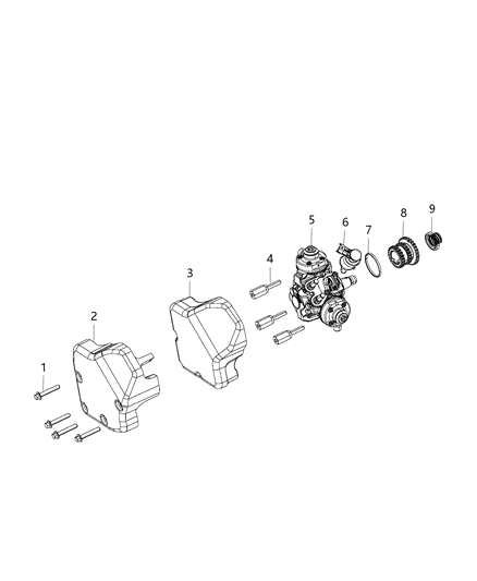 2023 Jeep Wrangler O Ring Fuel Injection Pump Diesel Diagram for 68211267AA