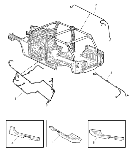 2024 Jeep Grand Wagoneer L Cover Wiring Protector Diagram for 5KM17XDVAB