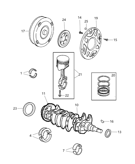 1984 Dodge Aries Piston Pin And Rod Diagram for 5103508AA