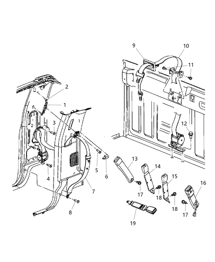 Screw Pan Head .437-20X1.34 Diagram for 6036655AA