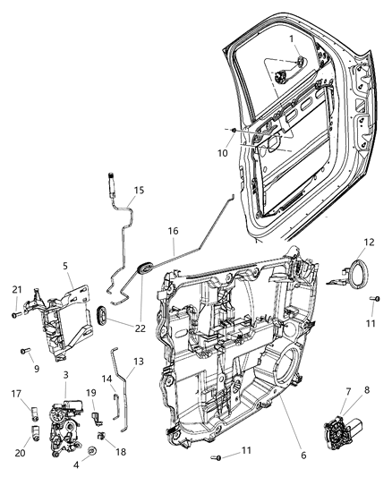 Latch Front Door Diagram for 4589466AB