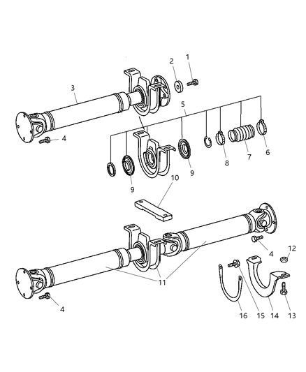 2002 Dodge Sprinter 3500 Washer Thrust Diagram for 5133894AA