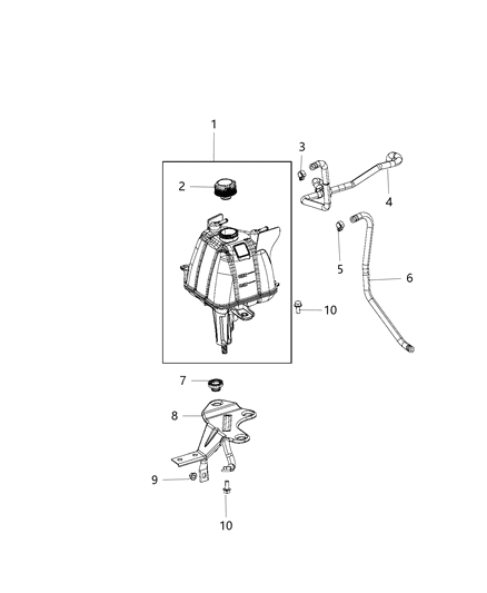 2016 Ram ProMaster 1500 Hose Heater From Bottom Of Bottle To Water Pump Diagram for 68230821AA