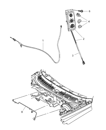 1991 Dodge Caravan Harness A/C And Heater Vacuum Diagram for 5013679AA