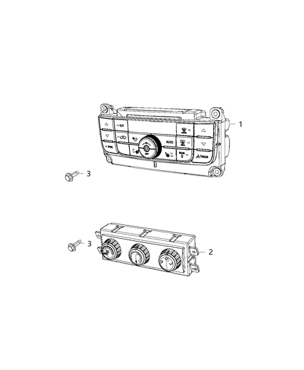 1996 Chrysler Cirrus Control A/C And Heater Diagram for 55111240AJ