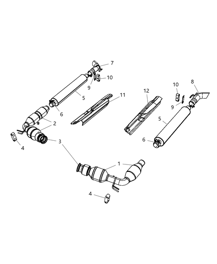 Pipe And Converter Exhaust Diagram for 5264998AG