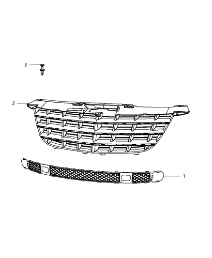 Grille Radiator Diagram for YW40FKGAB