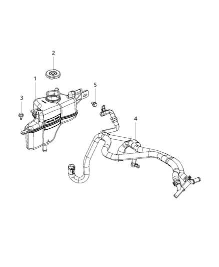 Bottle Coolant Recovery Diagram for 5058157AD