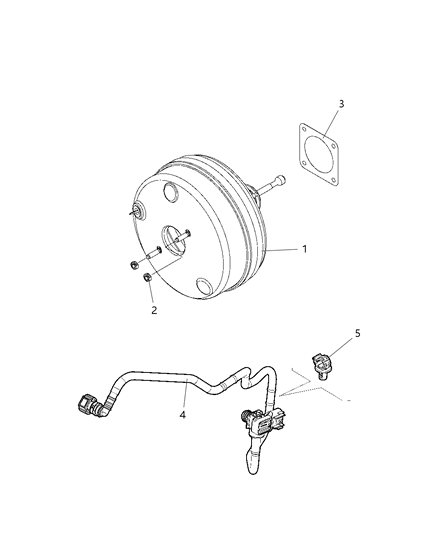 Connector Vacuum Diagram for 68223605AB