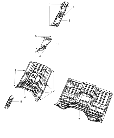 2015 Ram 3500 Shield Exhaust Manifold Diagram for 4893964AA