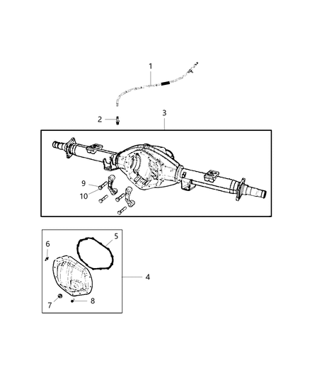 Cover Kit Differential Diagram for 68458937AA