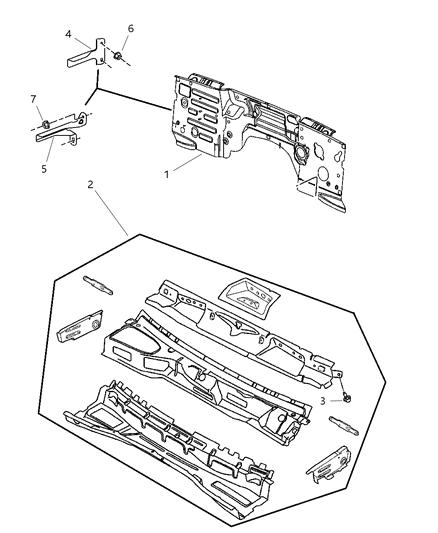 2012 Ram 2500 Panel Dash Diagram for 55177300AH