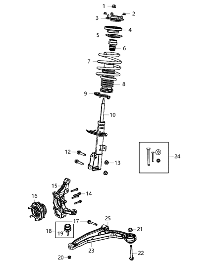 Ball Joint Lower Control Arm Diagram for 5085914AD