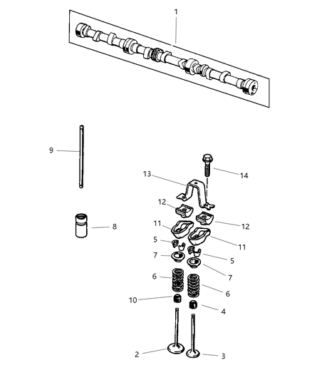 2023 Jeep Grand Cherokee Push Rod Valve Diagram for 33002986