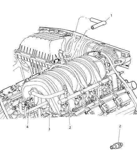 2015 Chrysler Town & Country Hose Make Up Air Diagram for 5037554AB