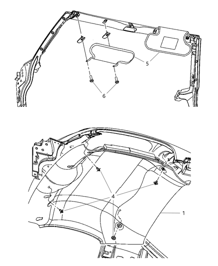 2022 Jeep Wagoneer Headliner Diagram for 1VT17DX9AC