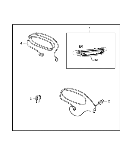 2007 Dodge Ram 2500 Lamp Center High Mounted Stop Includes Camera Diagram for 68354574AA