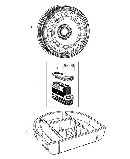 1999 Chrysler Sebring Wheel Steel Diagram for 5270040AA