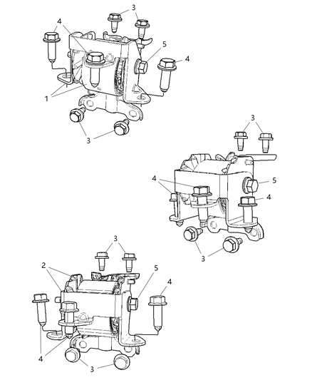 Insulator Engine Mount Diagram for 5105669AD