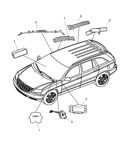 Counter Measure Side Air Bag Diagram for 5028319AF