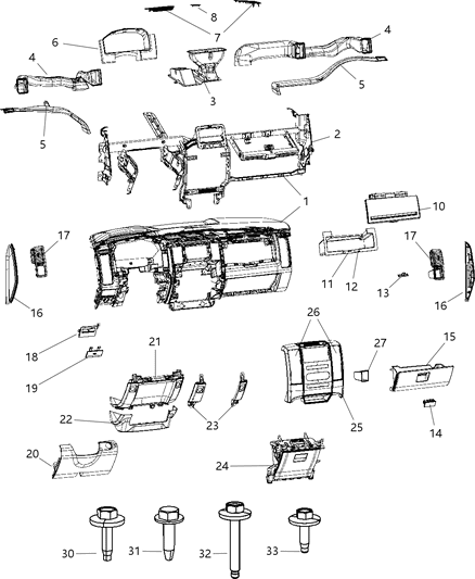 2007 Dodge Sprinter 2500 Handle Parking Brake Diagram for 1NL972DVAA