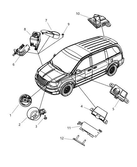 Bracket Hood Switch Diagram for 5026445AC
