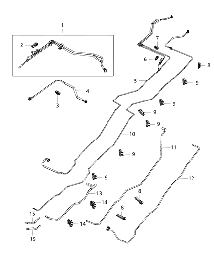2017 Ram 5500 Tube Fuel Vapor Diagram for 68194280AC