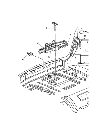 2005 Chrysler Pacifica Screw Jack Diagram for 4719961AA