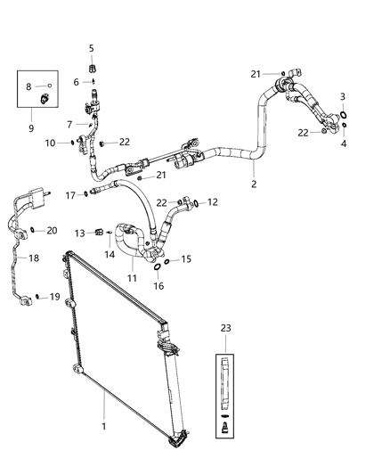 Line A/C Suction And Liquid Diagram for 68103256AC