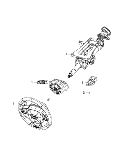 2023 Jeep Wrangler Module Steering Column Diagram for 6NE98LU5AB