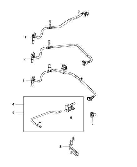 1992 Jeep Comanche Hose Purge Diagram for 68402172AA