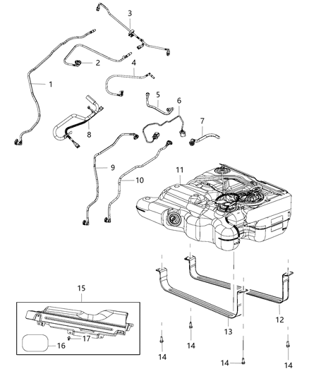 1995 Jeep Cherokee Wiring Jumper Fuel Pump And Level Diagram for 4721754AB
