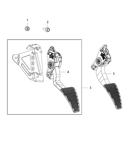 1992 Dodge Ramcharger Pedal Accelerator Diagram for 68044317AD