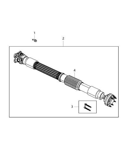 1987 Jeep J10 Shaft Drive Front Diagram for 52123551AA