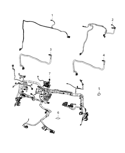 1984 Dodge Ramcharger Antenna Cable Cellular Phone Diagram for 68299736AD