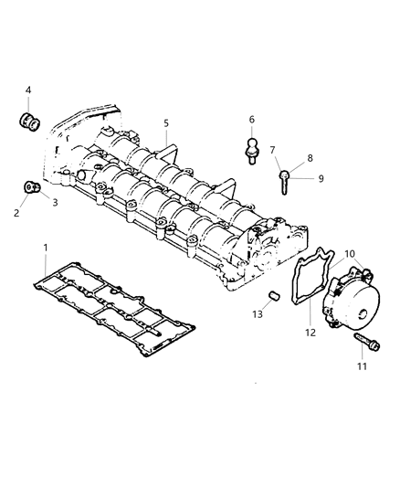 2011 Jeep Grand Cherokee Bolt Hexagon Flange Head M8X125.00 Diagram for 6106366AA