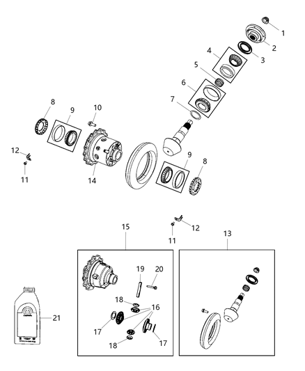 Lubricant Gear Diagram for 68232947AB