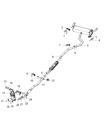 Bracket Exhaust Converter Diagram for 68212762AB