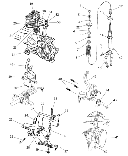 Spring, Coil Front Suspension Standard (Sda ) (Znc, Zac) Diagram for 4656305