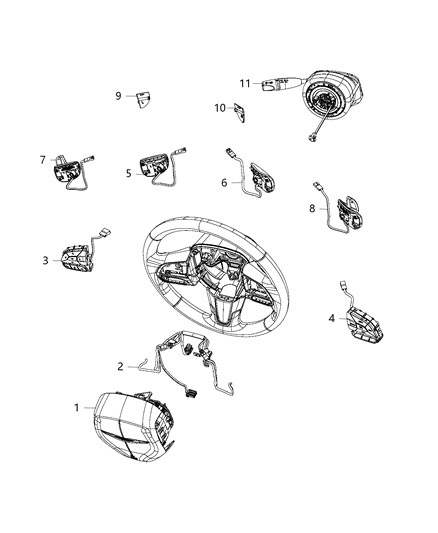 Module Steering Column Diagram for 6NE94DX9AA