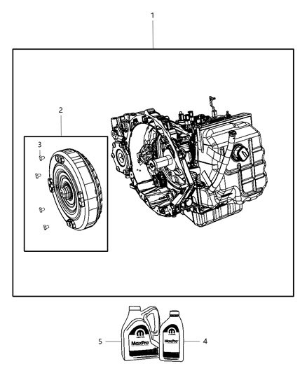 Converter Kit Torque Diagram for 68036990AC
