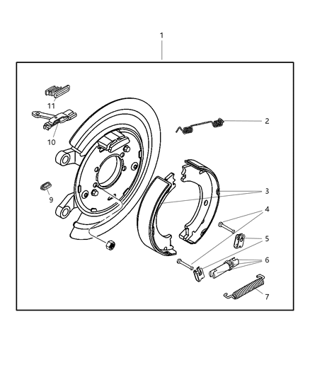 1996 Dodge Caravan Plug Brake Adjusting Hole Diagram for 5018557AA