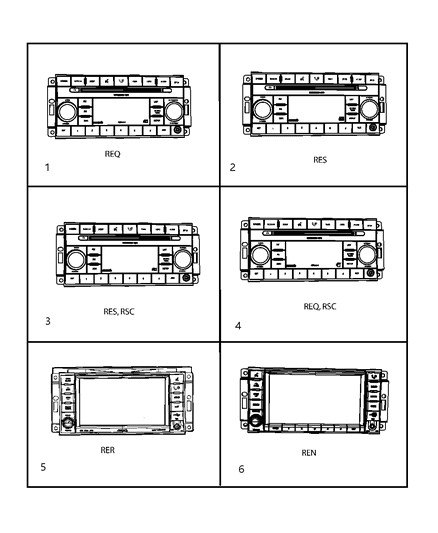 1990 Dodge B150 Radio Am / Fm / Dvd / Hdd / Mp3 / Rear Camera Diagram for 5064756AB