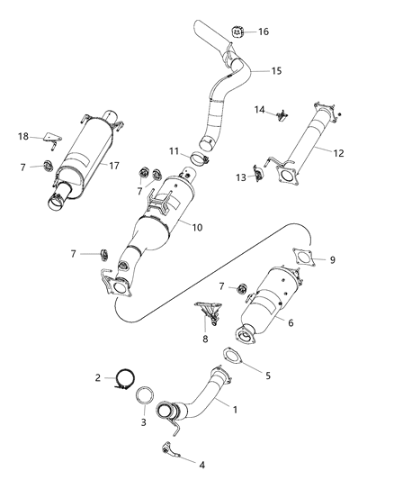 1996 Dodge Stealth Converter Catalytic SCR With Ammonia Trap Diagram for 68310686AA