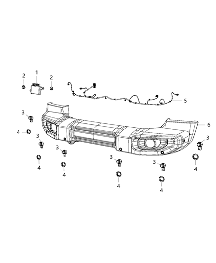 Module Parking Assist Diagram for 4672768AC
