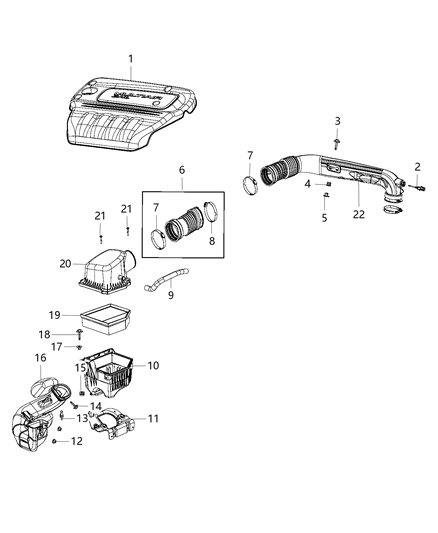 Sensor Charge Air Temperature Diagram for 5149279AB