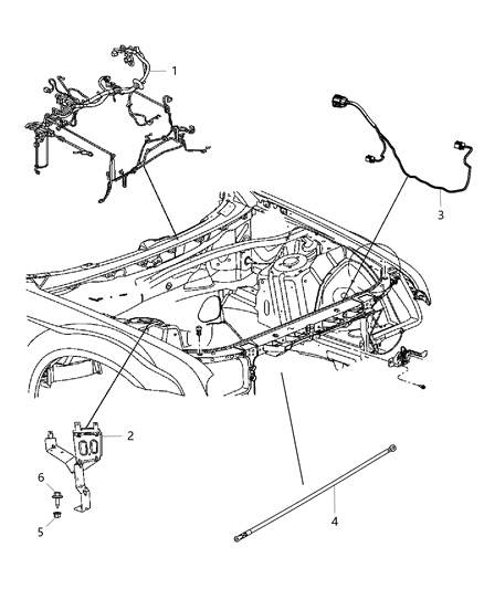 Wiring Headlamp To Dash For PDC Components See 8-505 Diagram for 68213780AC